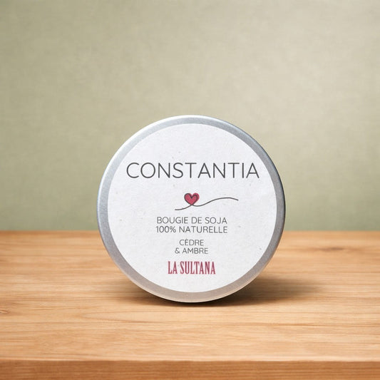 Bougie de soya CONSTANTIA cèdre et ambre