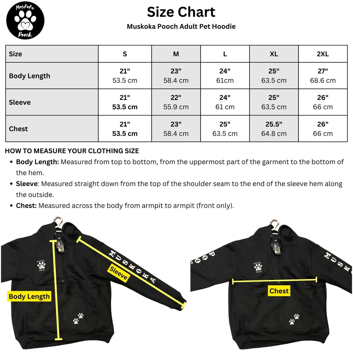 Sweat à capuche pour animal de compagnie adulte Muskoka Pooch