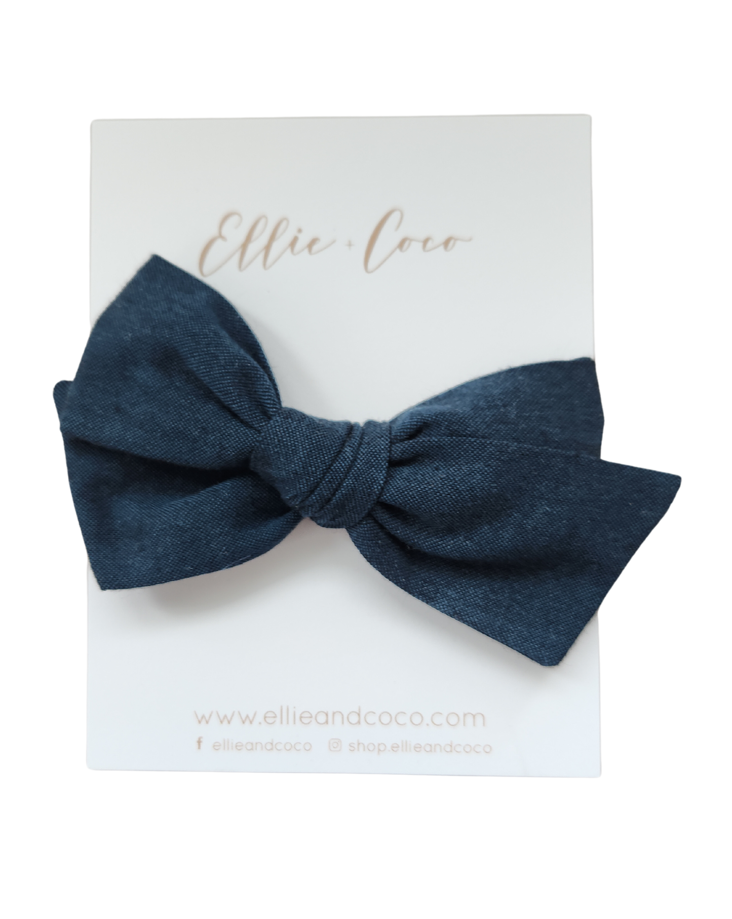 Navy Chambray Oversize Bow