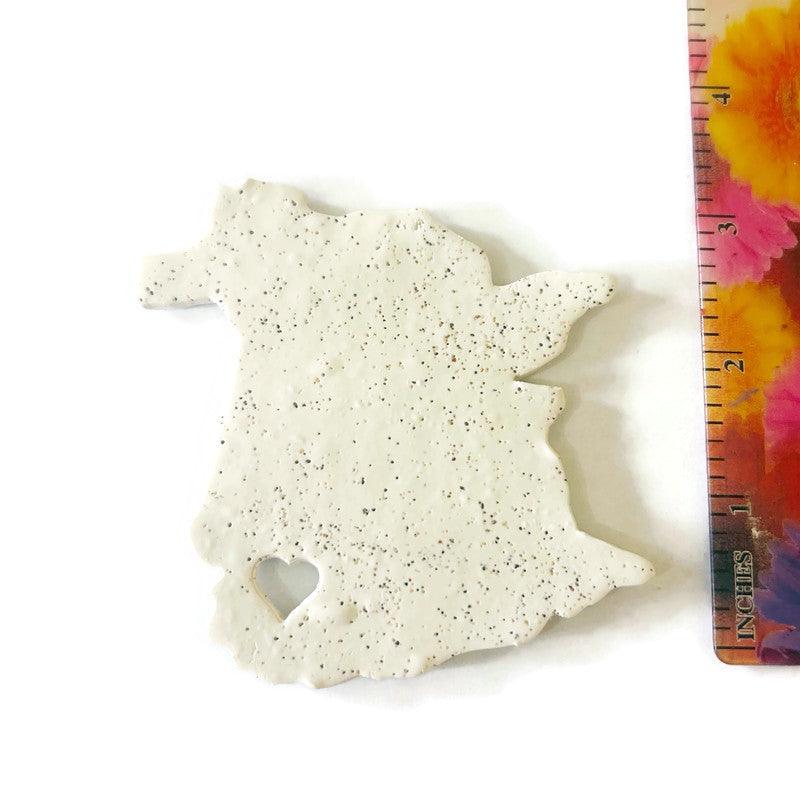 Newfoundland Fridge Magnet Handmade from Clay & Beach Sand