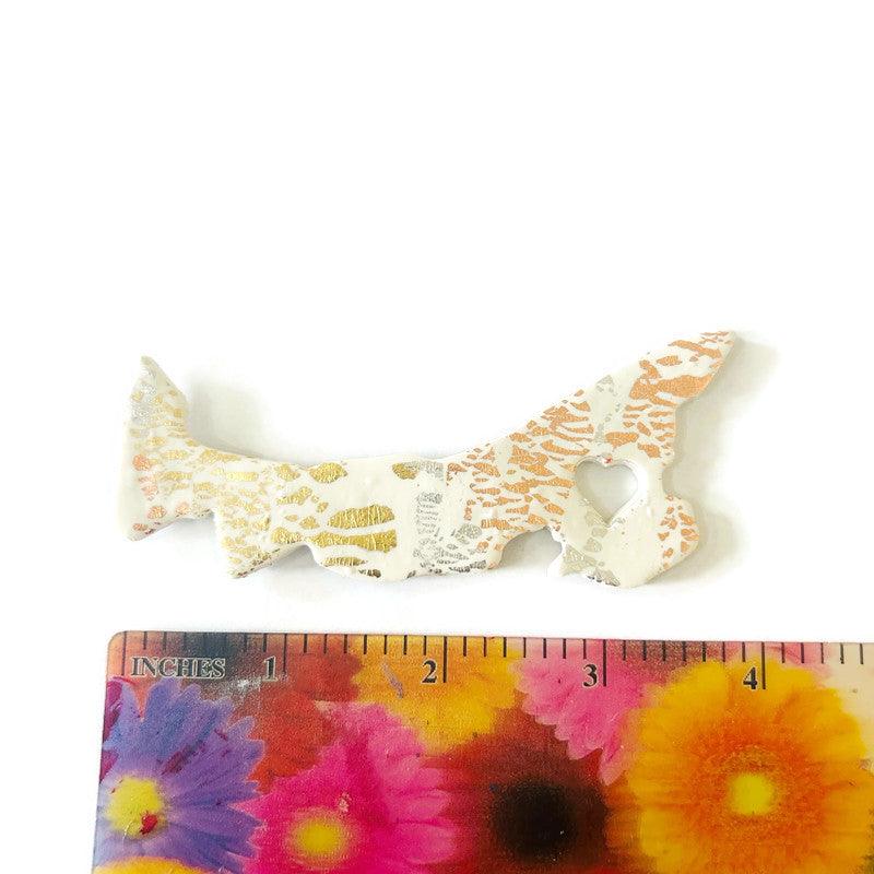 Newfoundland Fridge Magnet Handmade from Clay & Mixed Foil Flakes