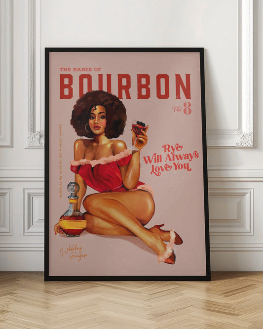 Wall art Babes of Bourbon Vol 8 Vintage Pinup Girl With Afro