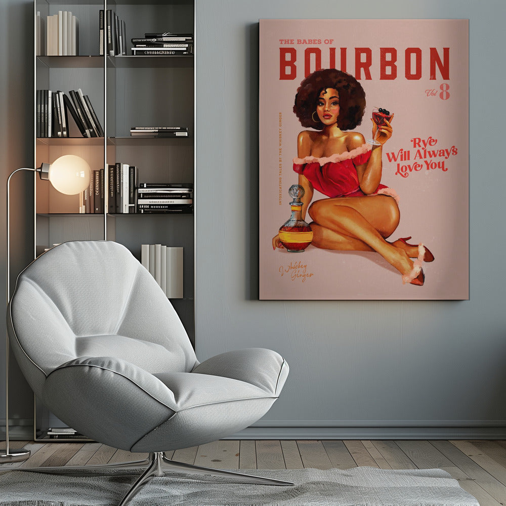 Wall art Babes of Bourbon Vol 8 Vintage Pinup Girl With Afro