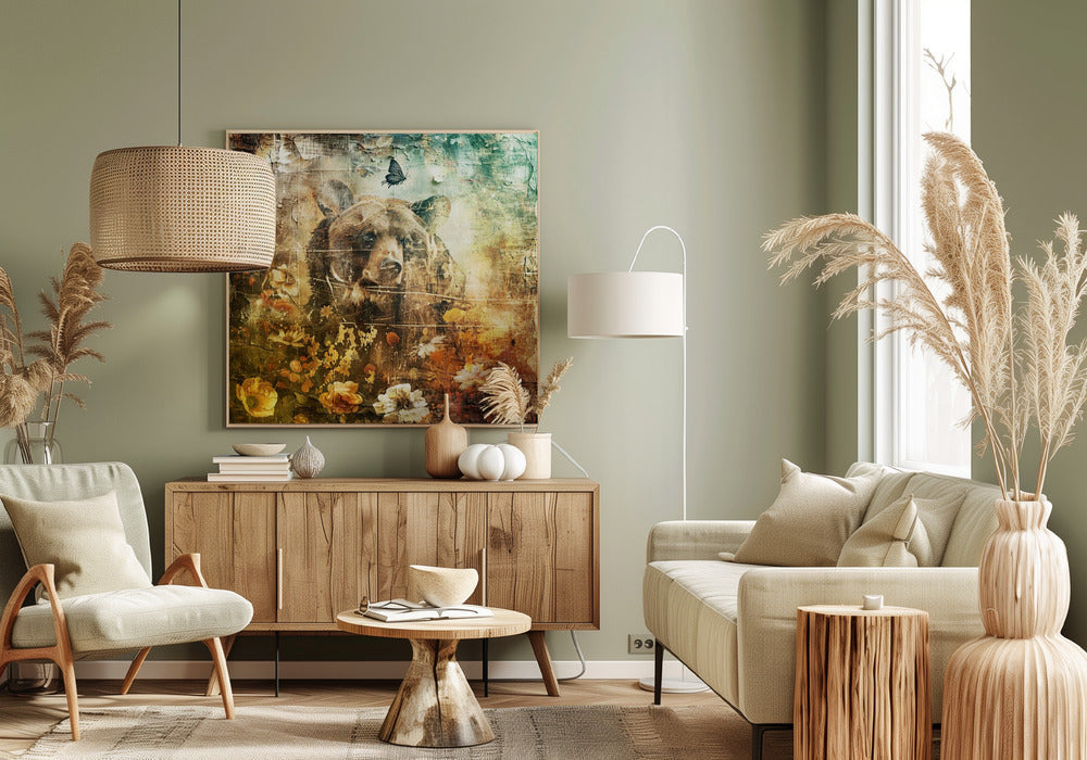 Wall art Floral Animals Vintage Art Illustration 06