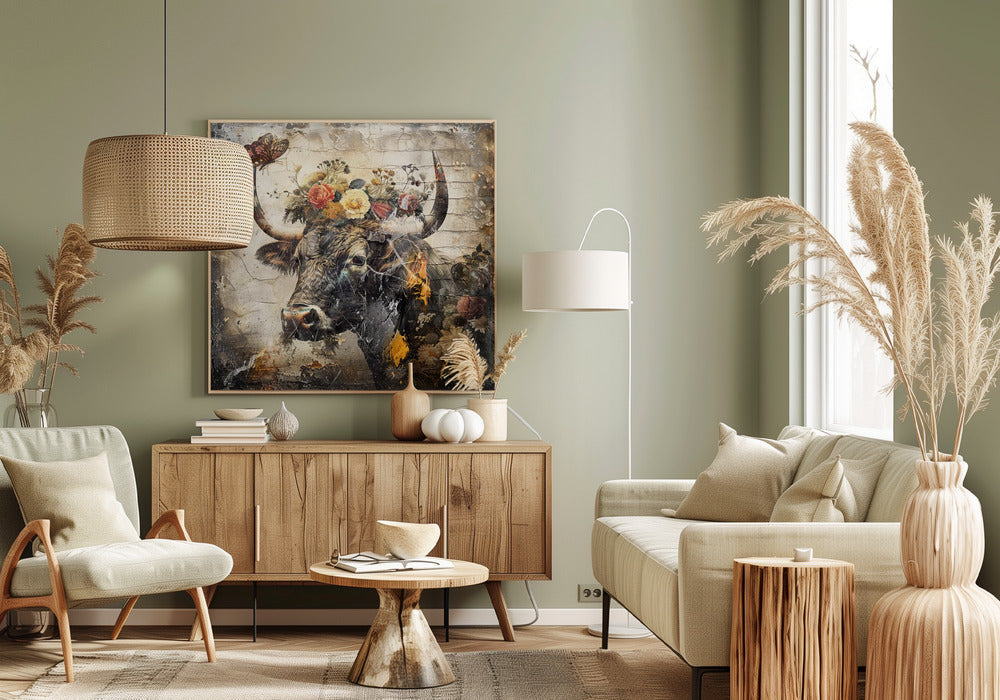 Wall art Floral Animals Vintage Art Illustration 09