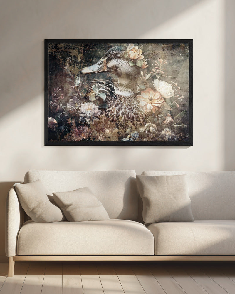 Wall art Duck Animal Vintage Art Illustration Wallart 06
