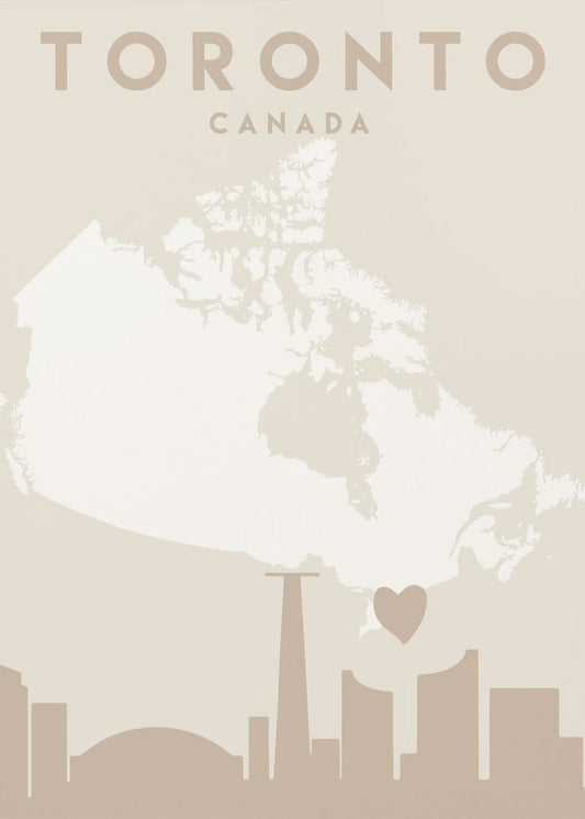 Wall art City Heart Maps 89 Canvas Wall Art