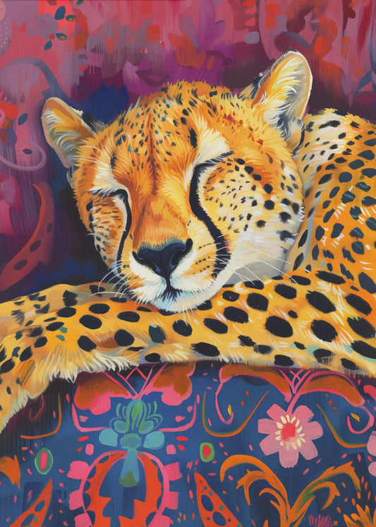 Wall art Resting Cheetah