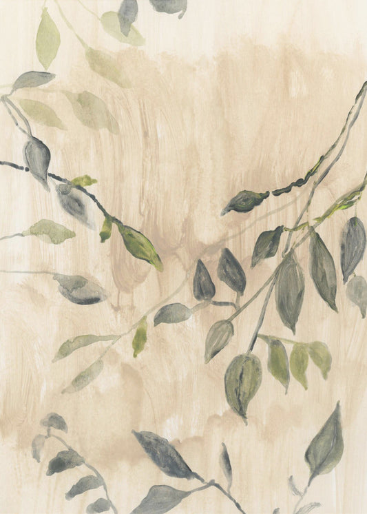 Wall art Colour Washed Leaves No1