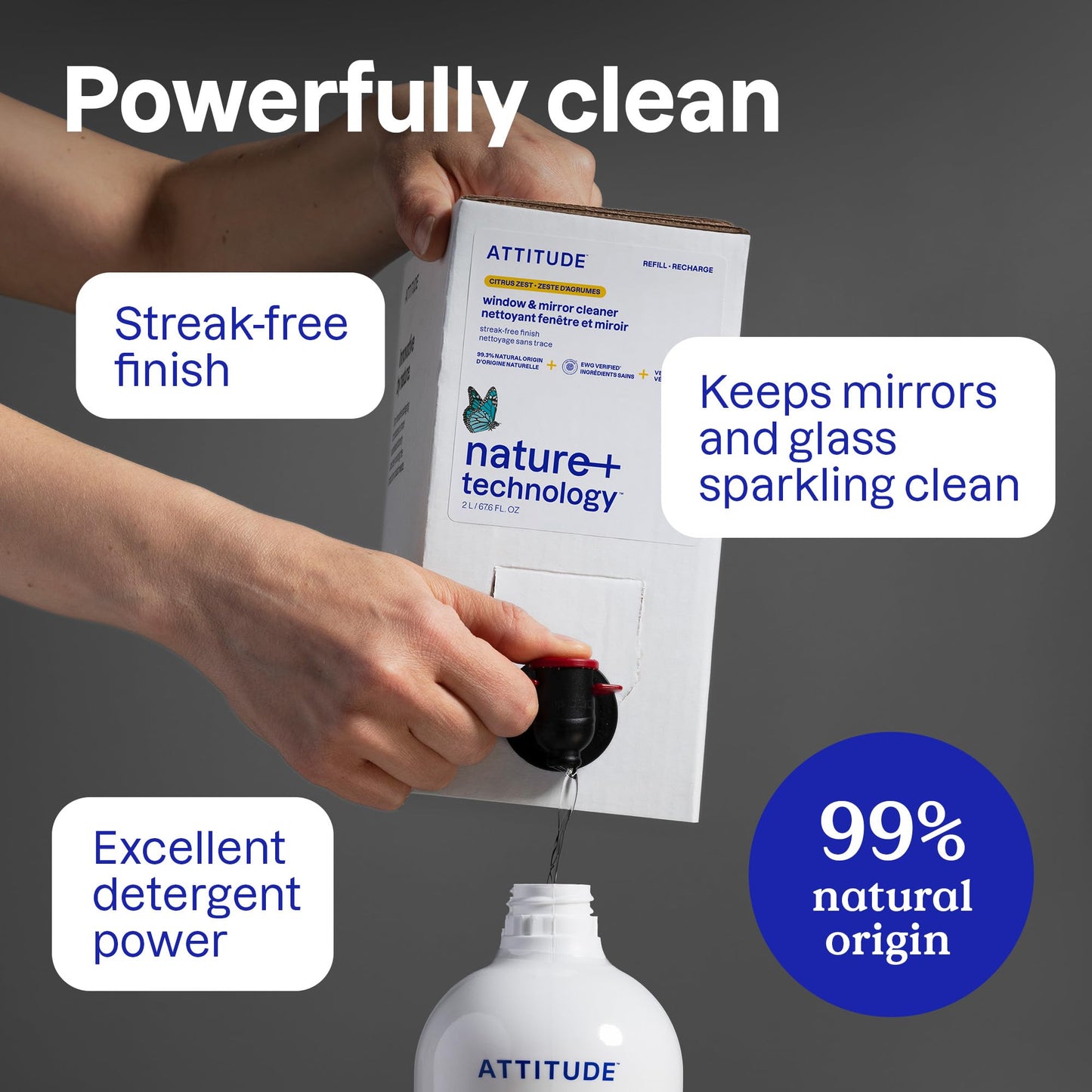 Attitude - Window & Mirror Cleaner (800ml)