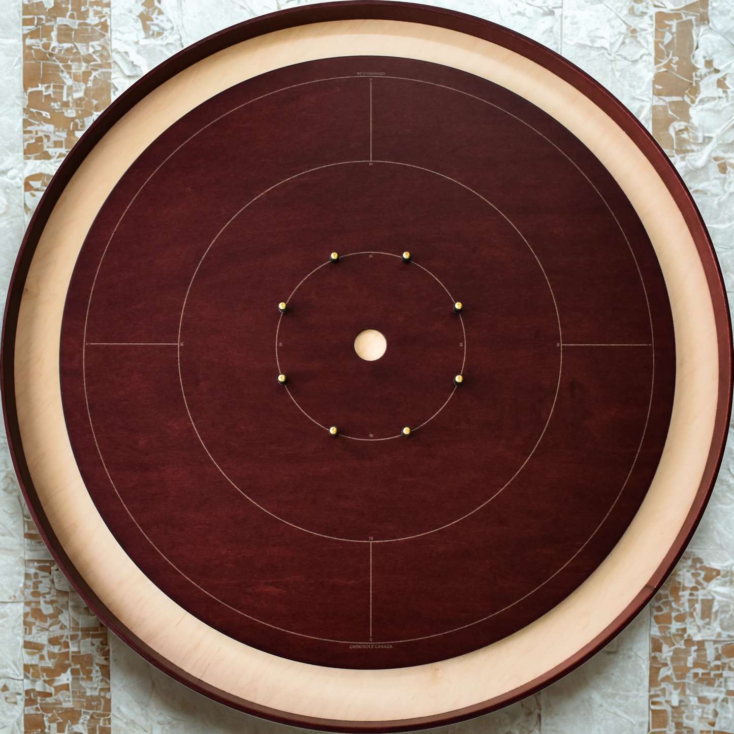 The Red Maple by Crokinole Canada - Tournament Crokinole Board Game Set - Meets NCA Standards