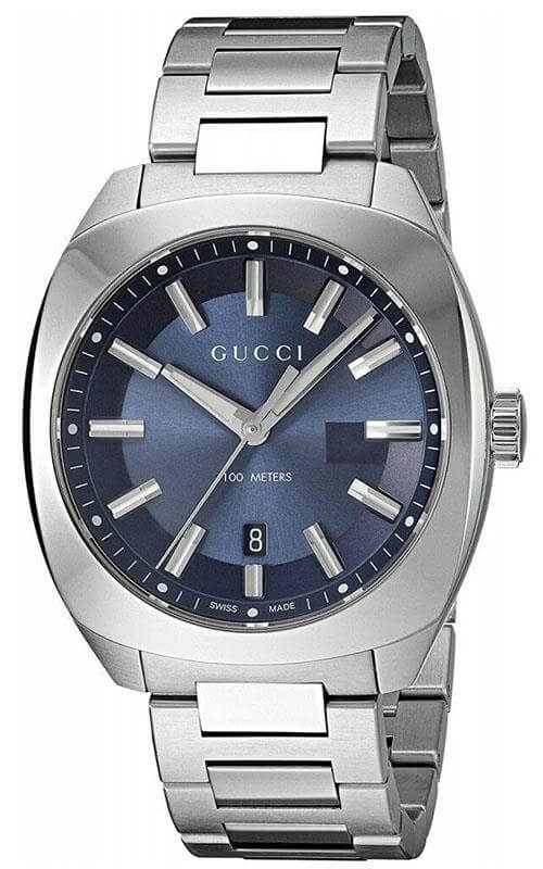 GUCCI GG2570 Large Stainless Steel Blue Dial Watch YA142303