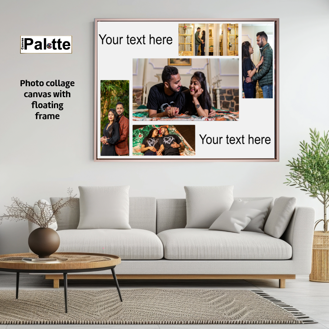 16″X20″ Collage Canvas Photo 5 Blocks and Text