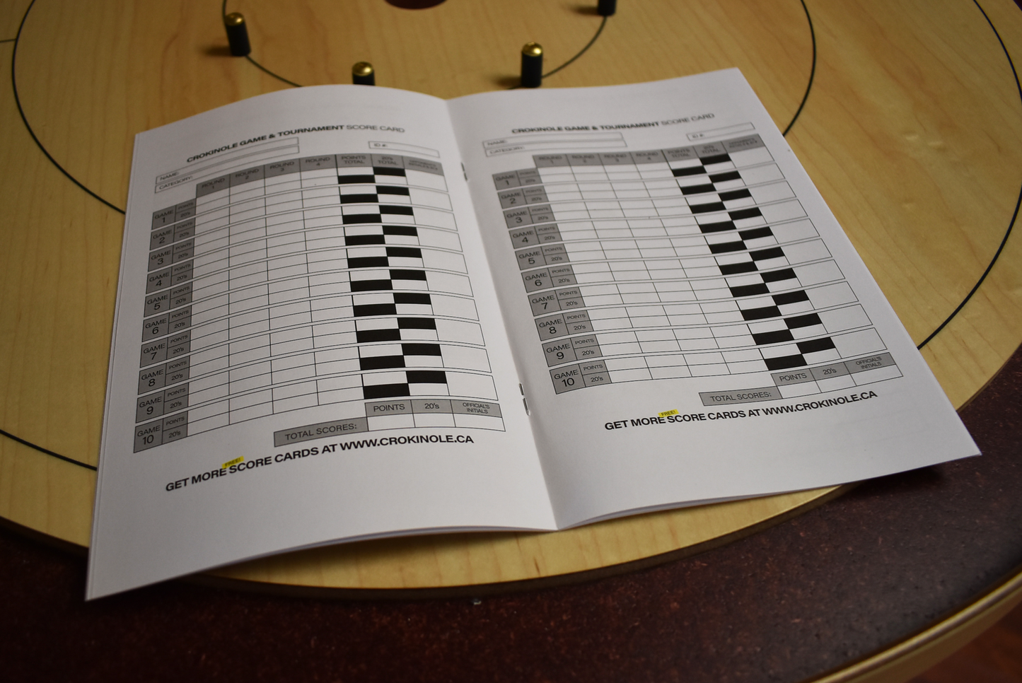 The Gray Maple by Crokinole Canada - Tournament Crokinole Board Game Set - Meets NCA Standards