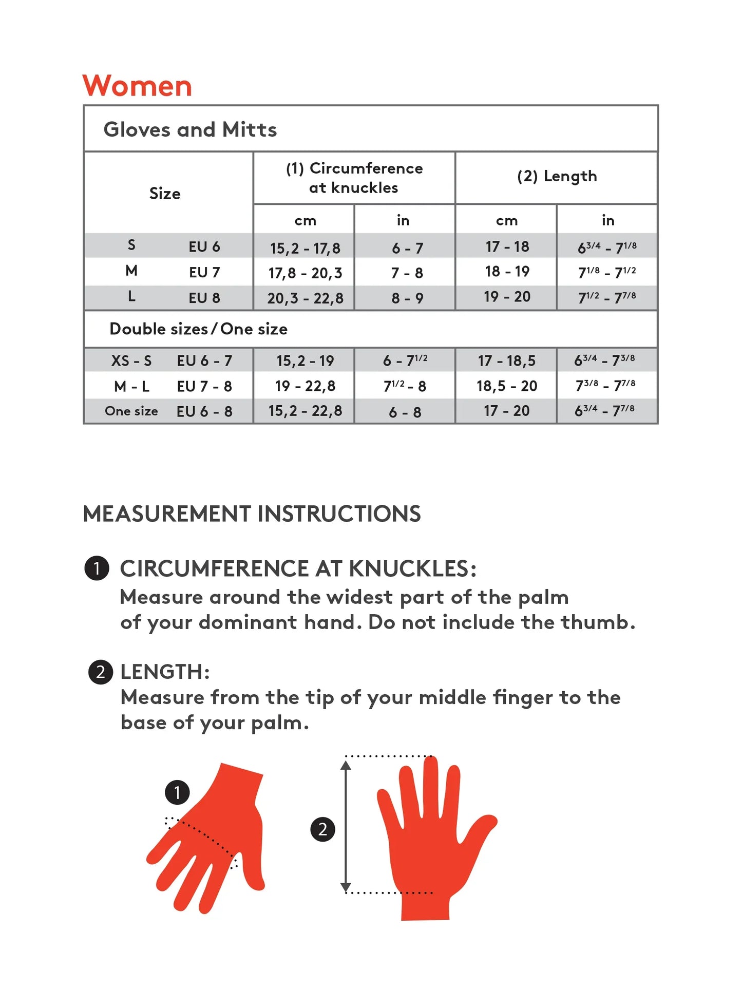 Kombi Women's The First Tracker Goose Down Leather Mitts Size Small