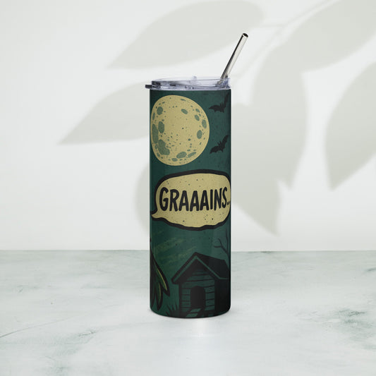 Halloween Zombie Chicken Scene Stainless steel tumbler