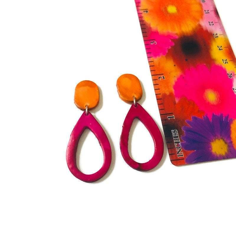 Teardrop Drop Dangle Earrings in Multiple Colors- "Sandy"