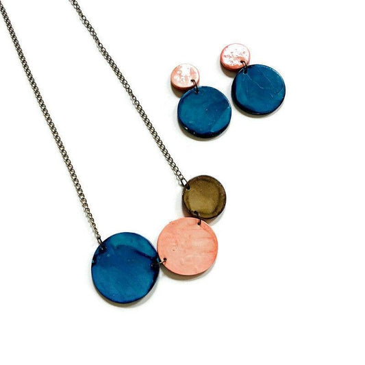 Tri Tone Statement Jewelry Set