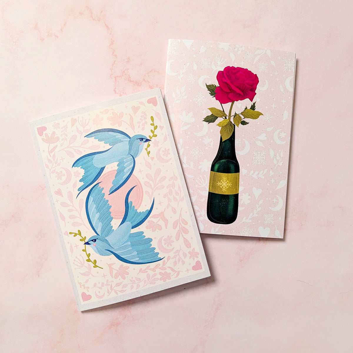 Feathered Friends | Sparrow Bird Mini Greeting Card