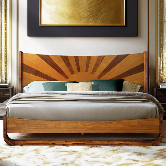 Sunset Platform Bed Frame With Headboard