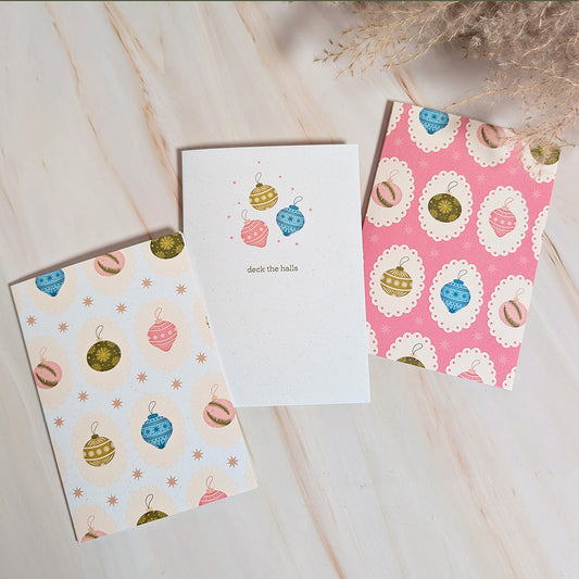 Deck the Halls Mini Ornament Holiday Card