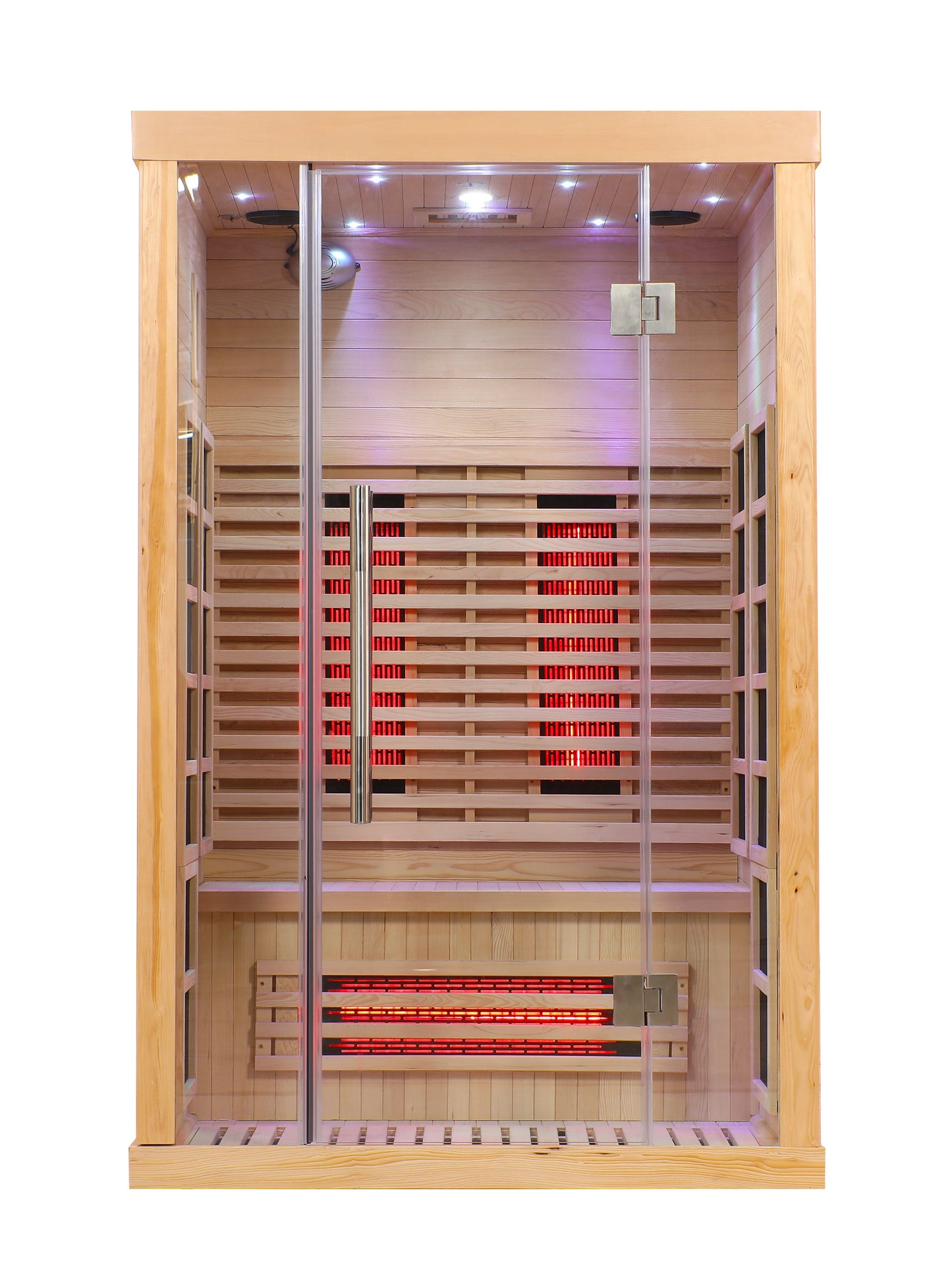 Blisspod | Venetian | Full Spectrum Indoor Premium Canadian Hemlock Low EMF Sauna 10 Heaters Chromotherapy Reflexology - 2 Person