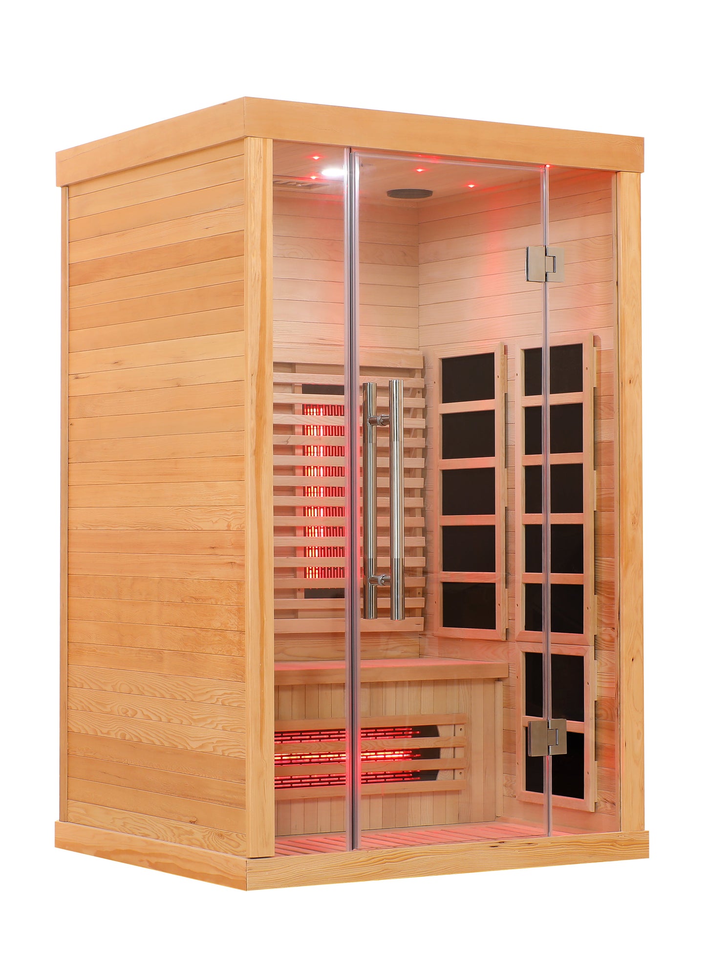 Blisspod | Venetian | Full Spectrum Indoor Premium Canadian Hemlock Low EMF Sauna 10 Heaters Chromotherapy Reflexology - 2 Person