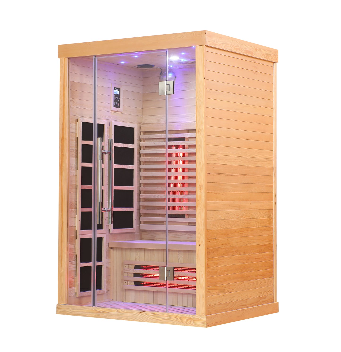 Blisspod | Venetian | Full Spectrum Indoor Premium Canadian Hemlock Low EMF Sauna 10 Heaters Chromotherapy Reflexology - 2 Person