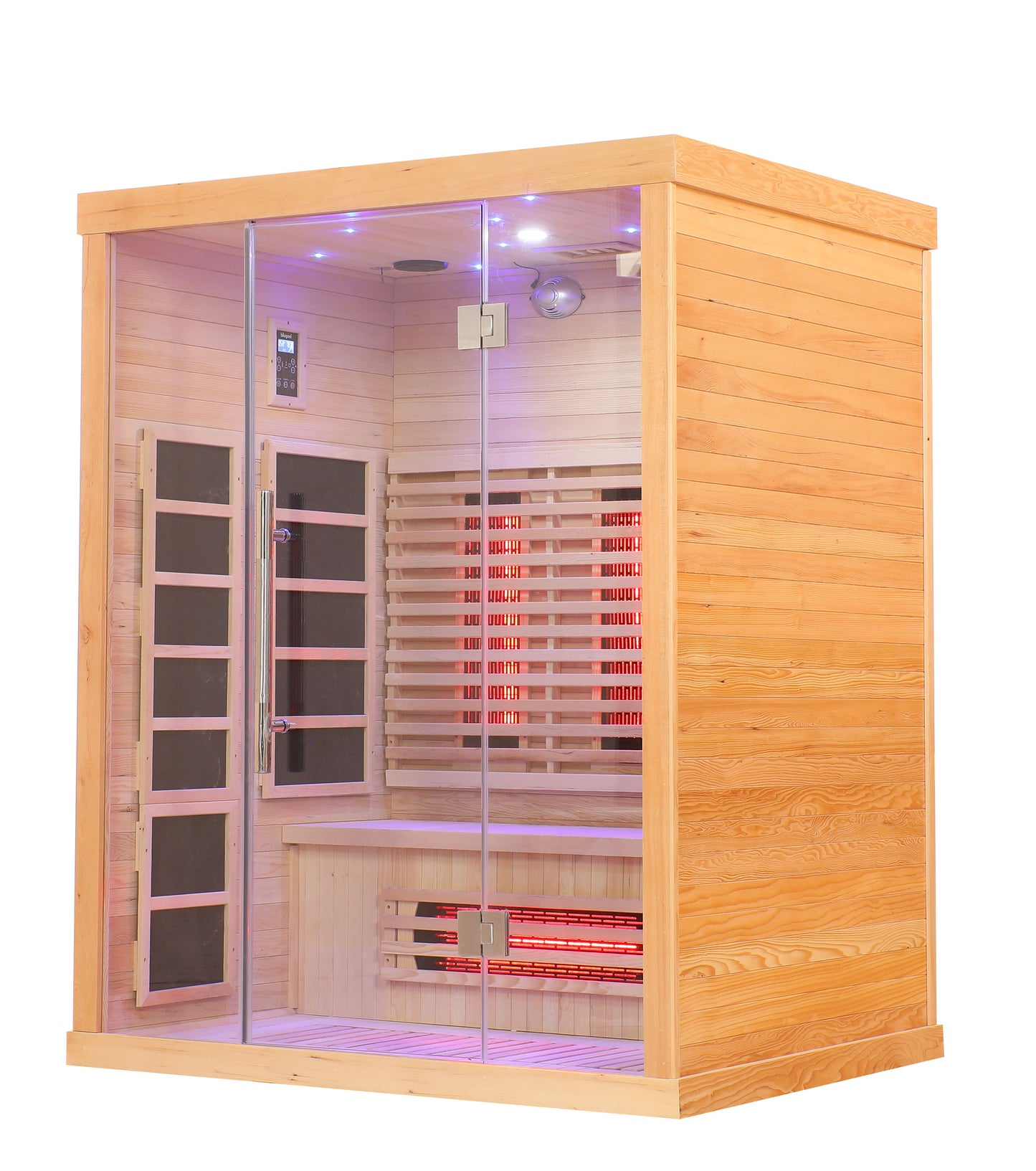 Blisspod | Venetian | Full Spectrum Indoor Premium Canadian Hemlock Ultra Low EMF Sauna, 11 Heaters & Chromotherapy– 3 Person