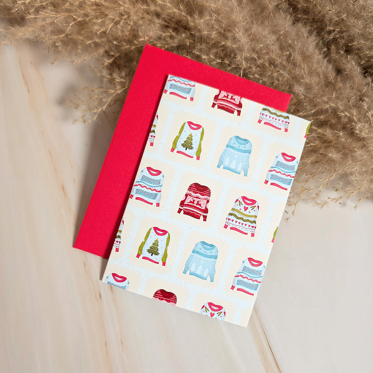 Warm Sweater Wishes Mini Holiday Card
