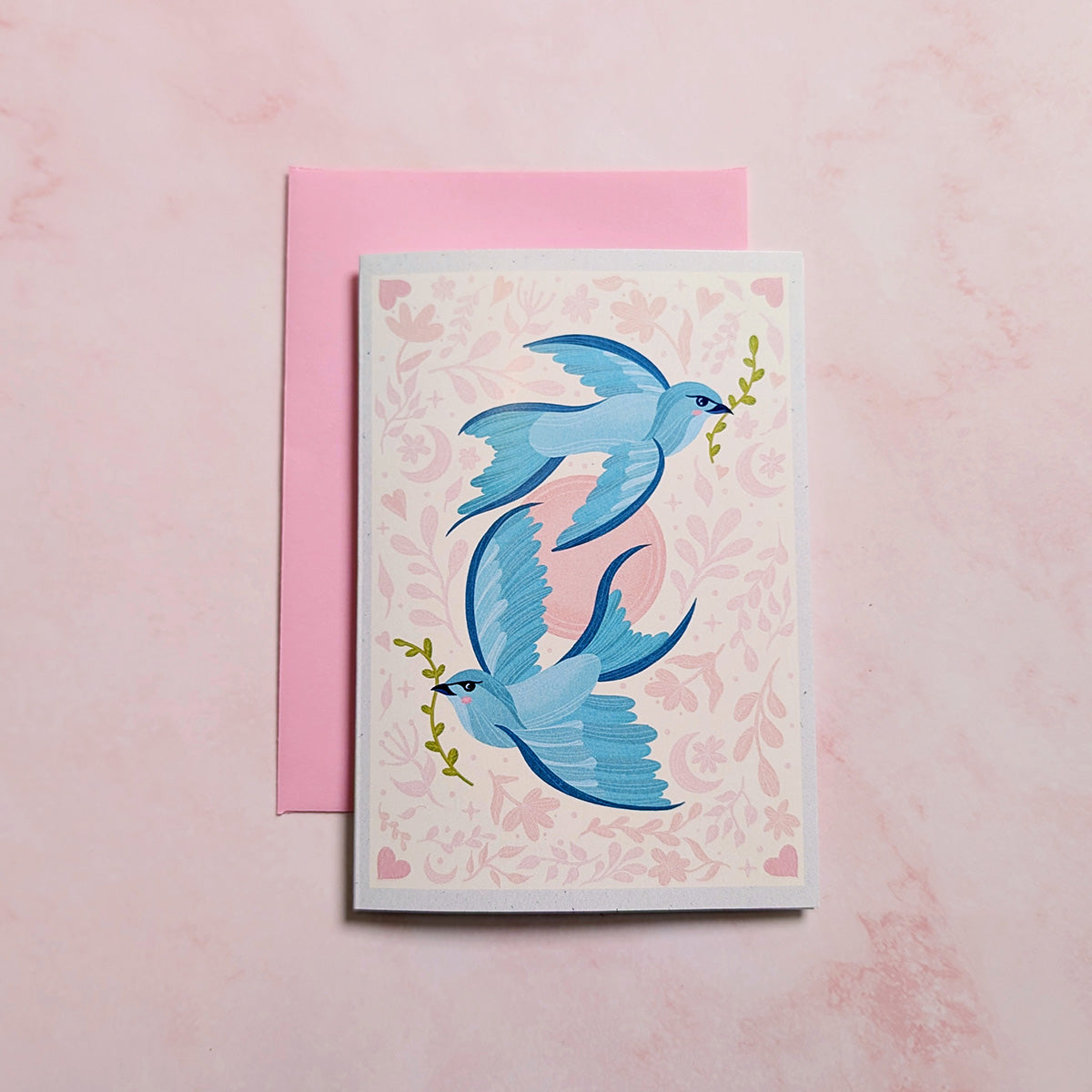 Feathered Friends | Sparrow Bird Mini Greeting Card