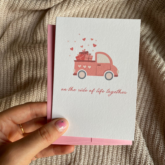 On the Ride of Life Together Mini Greeting Card
