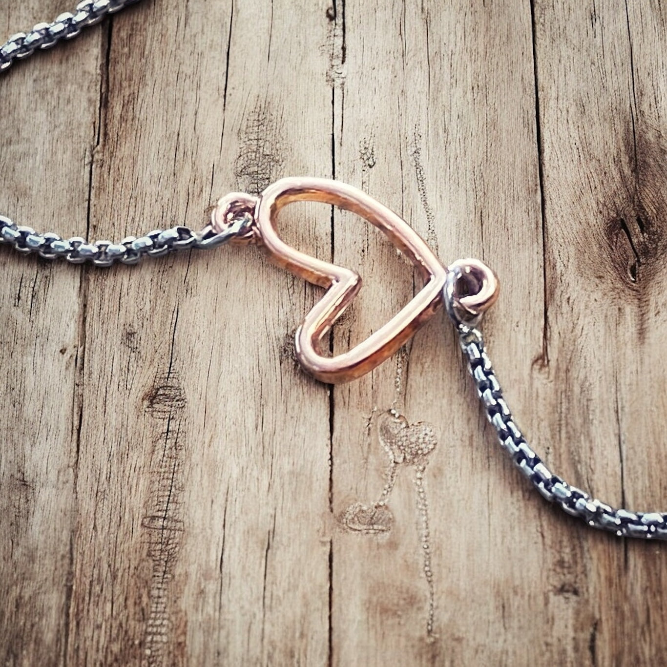 Adjustable Bracelet - Open Heart