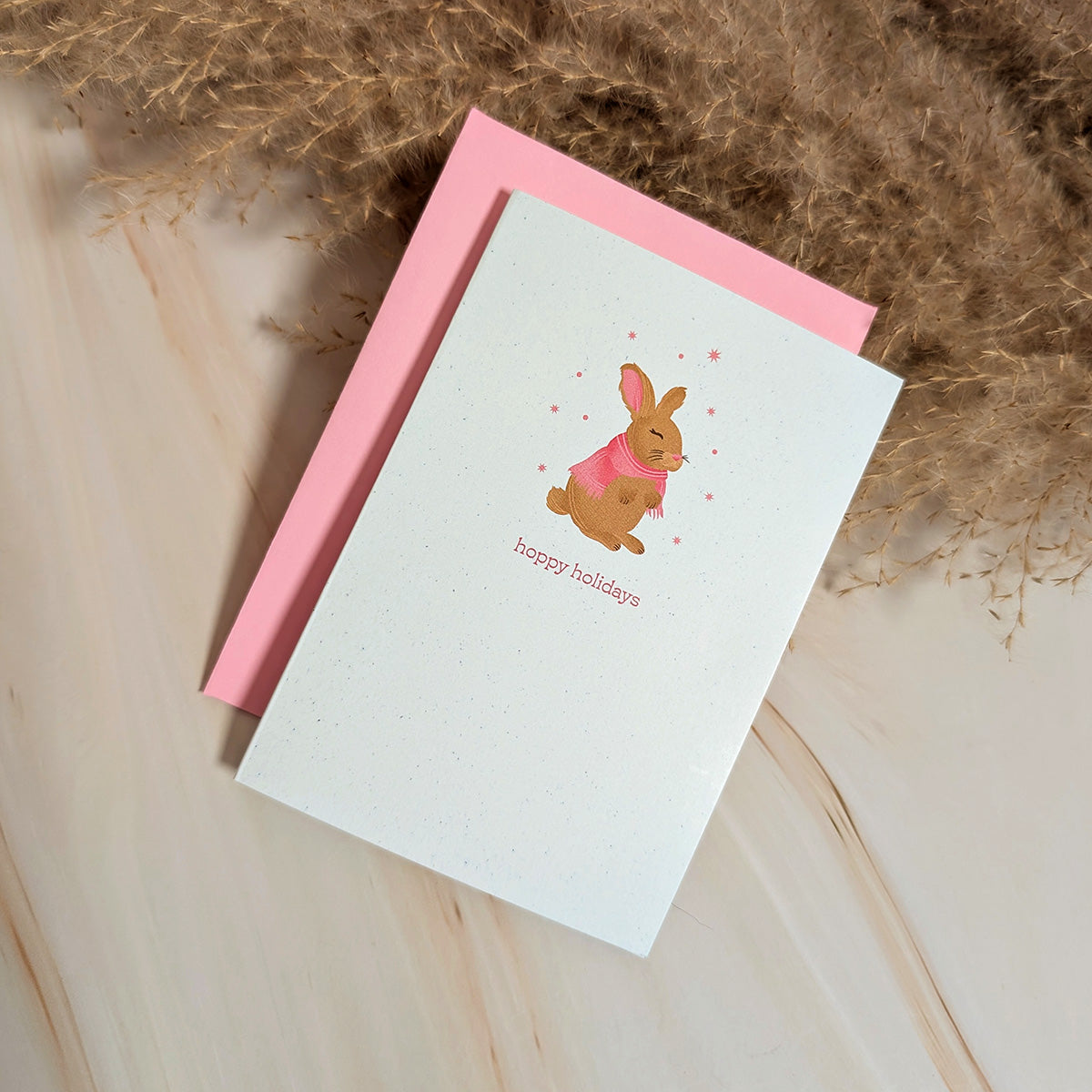 Hoppy Holidays Mini Bunny Card
