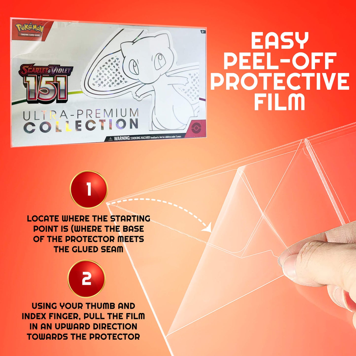 EVORETRO Protector for Pokémon 151 UPC & Mega Charizard EX Ultra-Premium Collection – Fits New Charizard Premium Playmat Box (2-Pack)