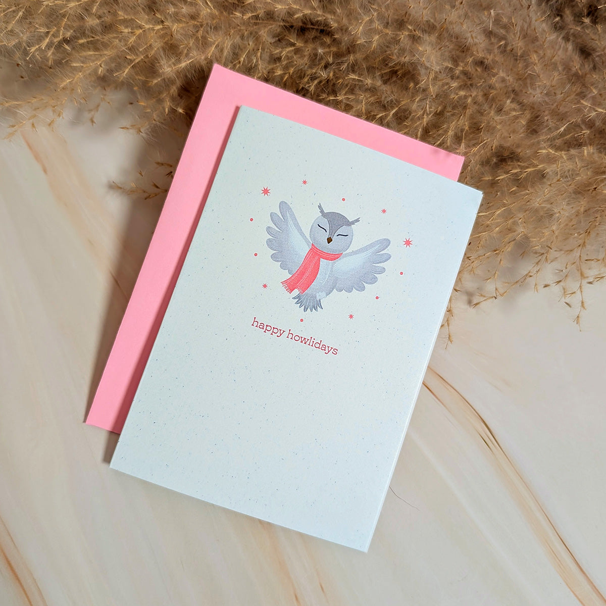 Happy Howlidays Mini Holiday Owl Card