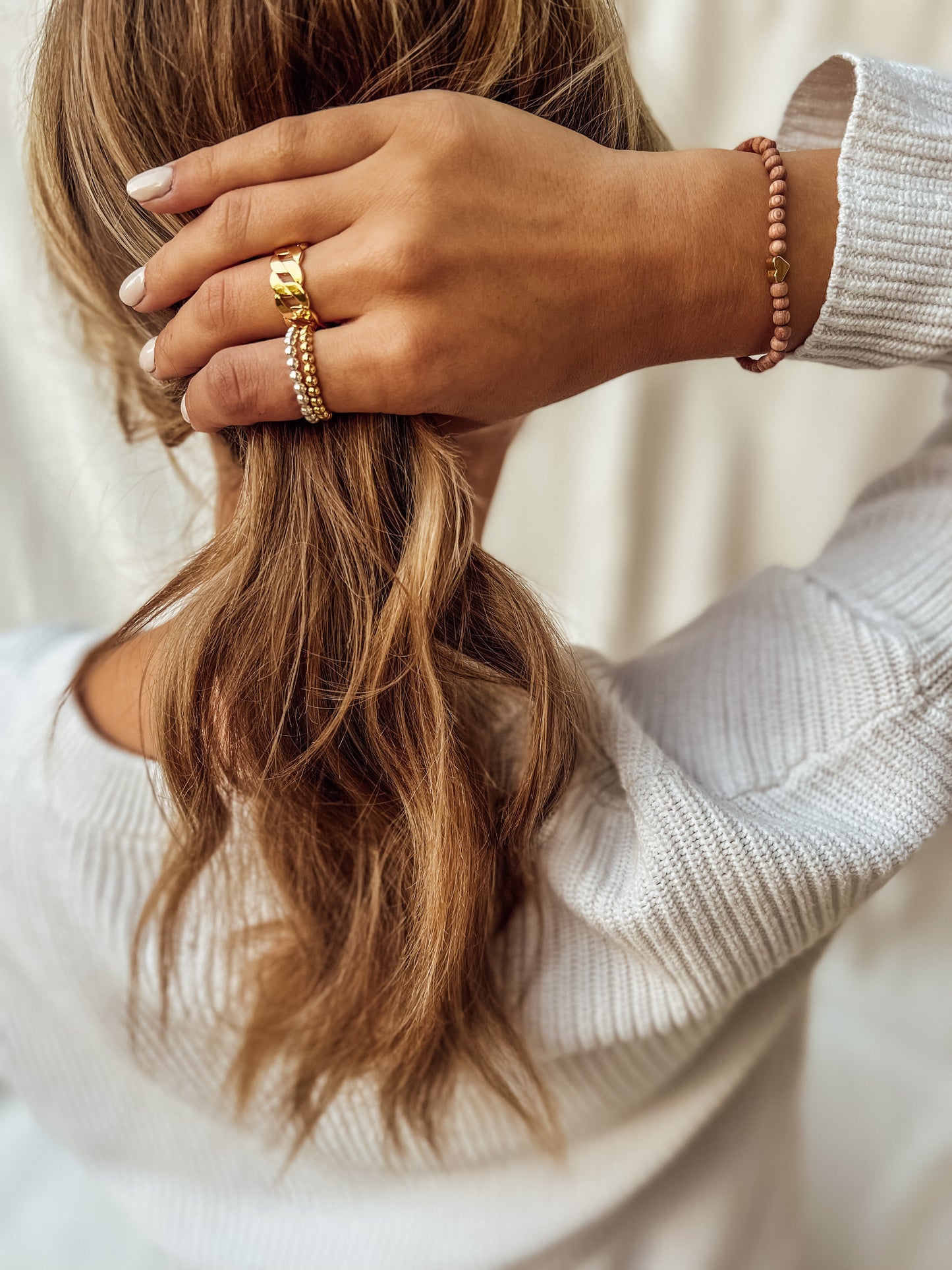 3mm Beaded Rings in 14K Gold Filled or Sterling Silver