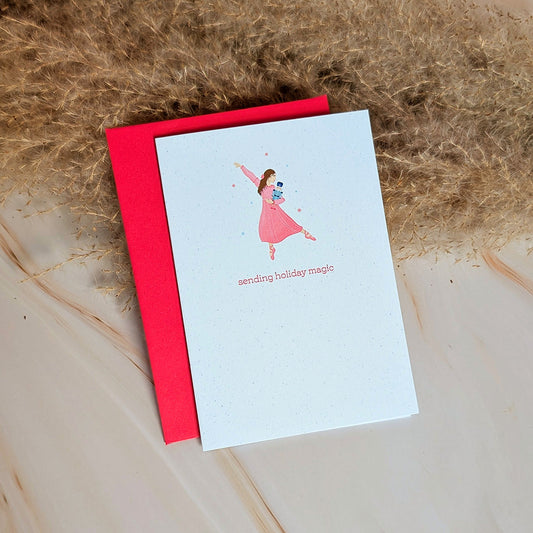 Sending Holiday Magic Mini Nutcracker Card