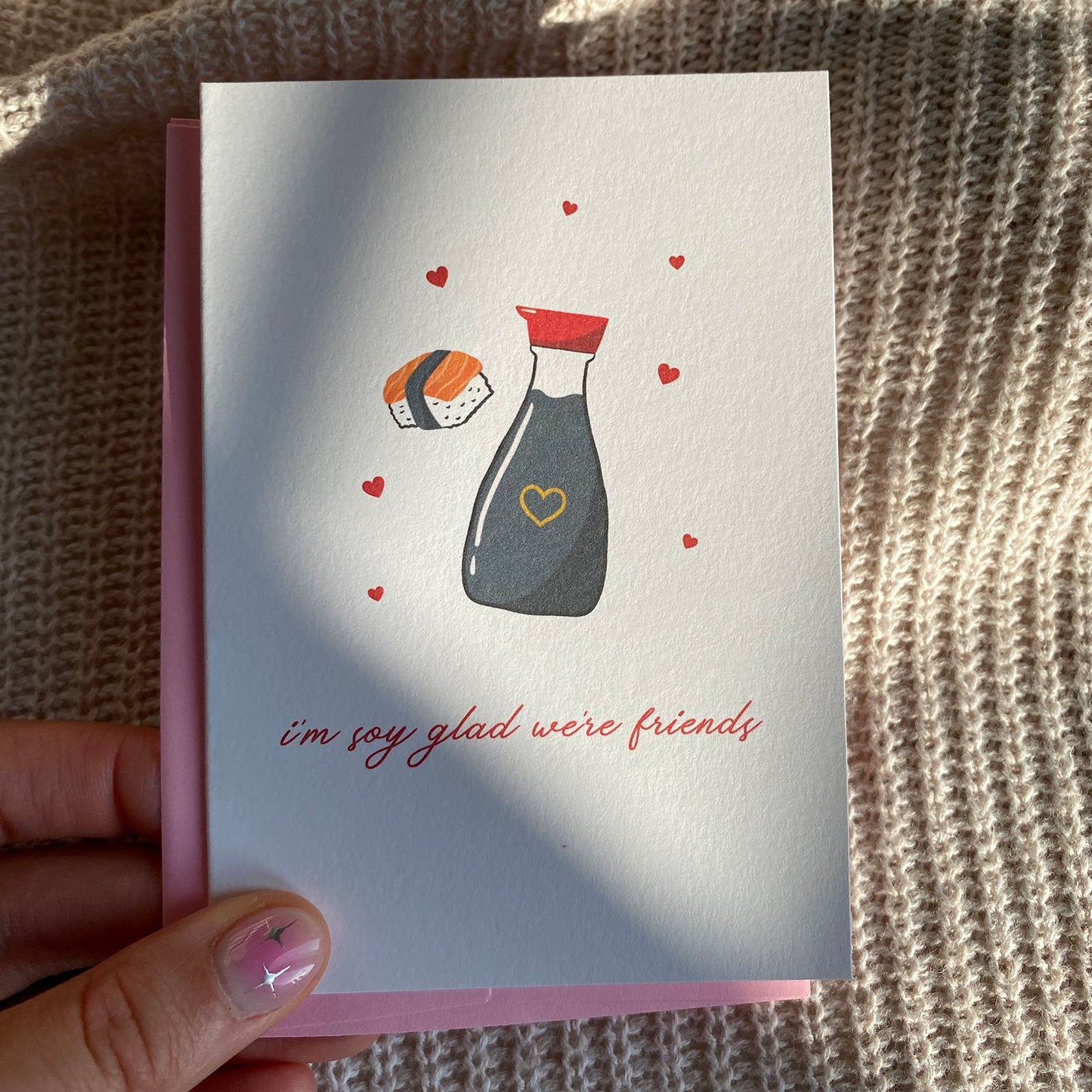 I'm Soy Glad we're Friends Mini Greeting Card