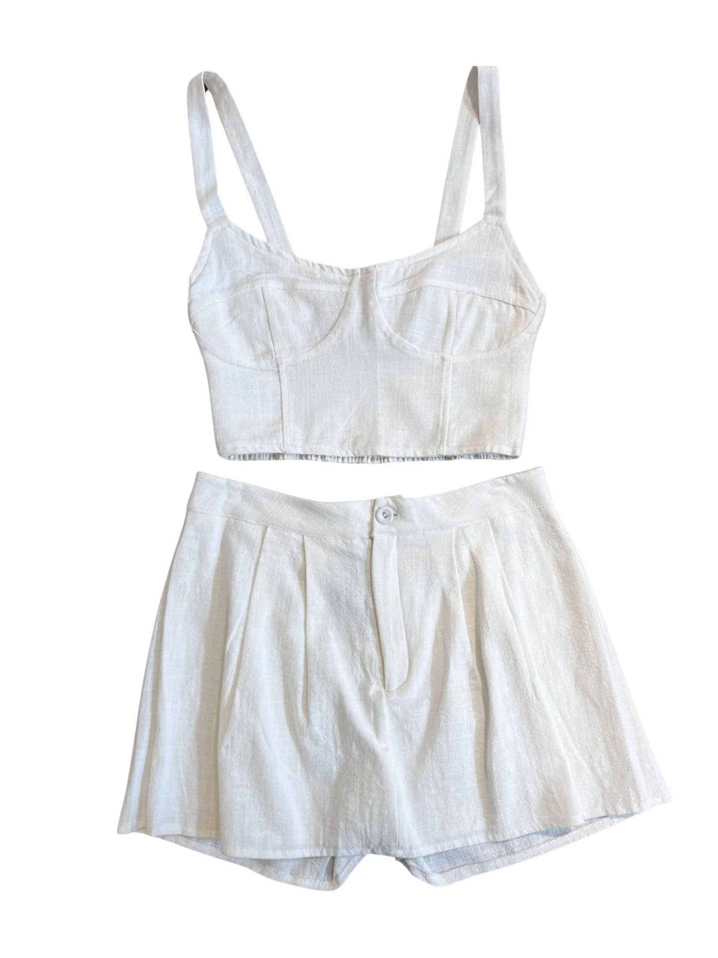 100% Organic Fabric Crop Top - White