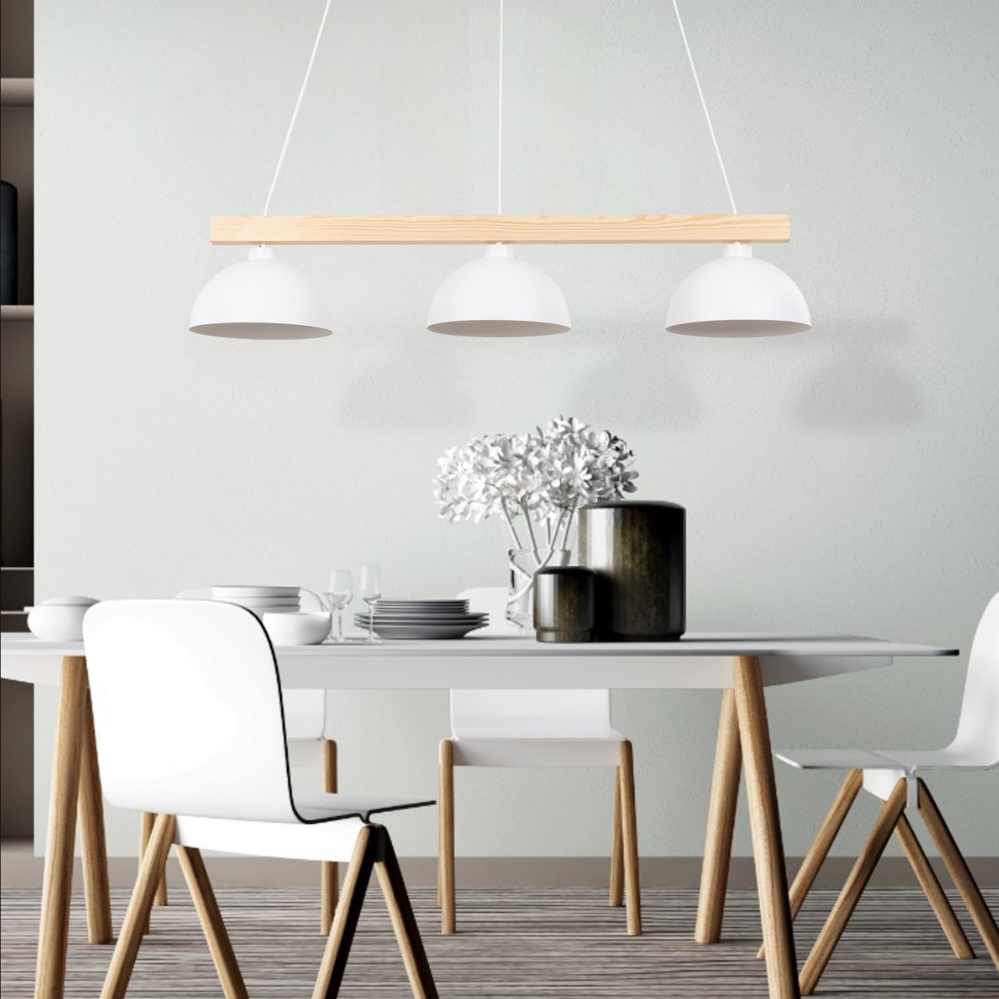 OSLO White Scandinavian Pendant Light 3