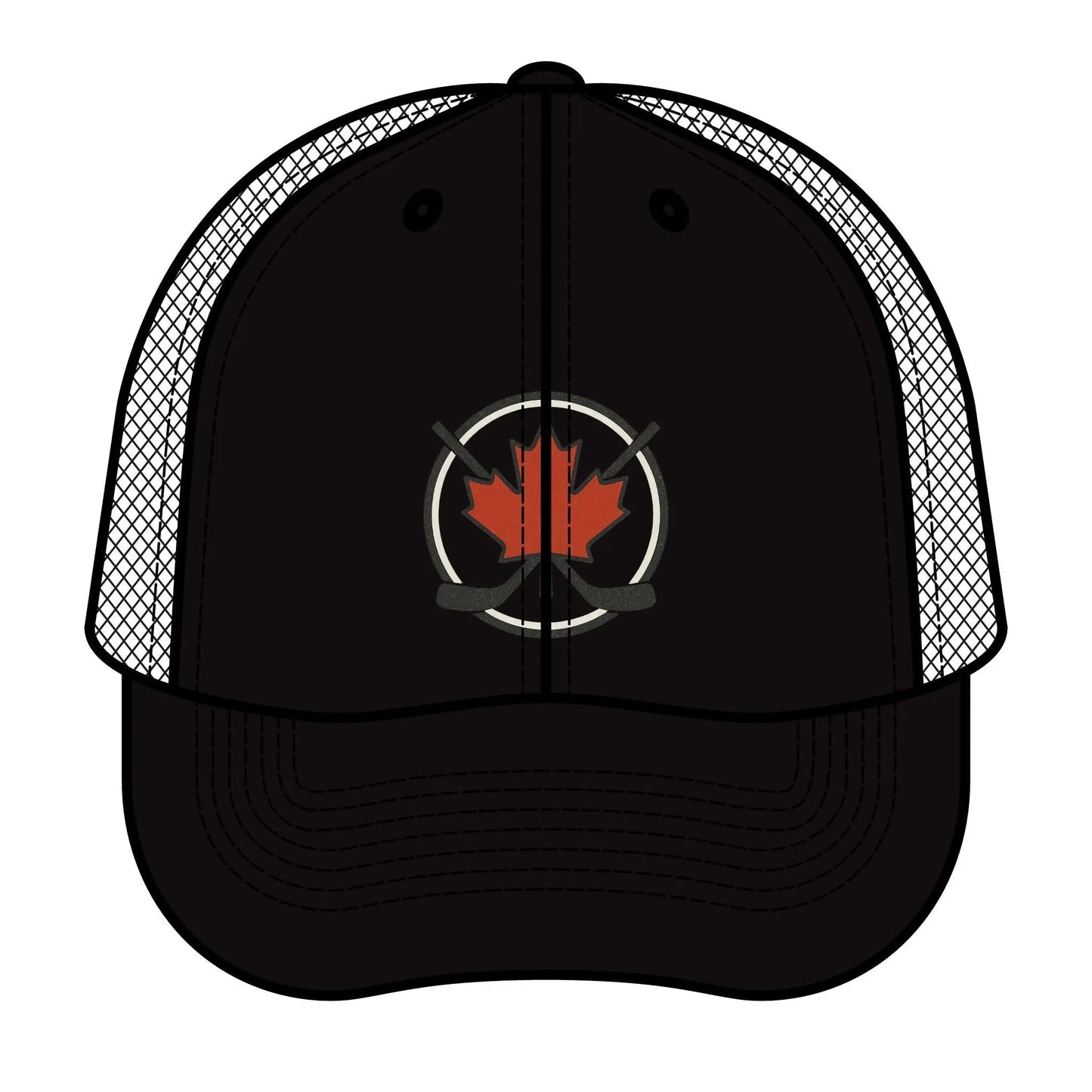 Maple Stick Hockey Hat – Maple Leaf & Crossed Sticks Snapback Cap