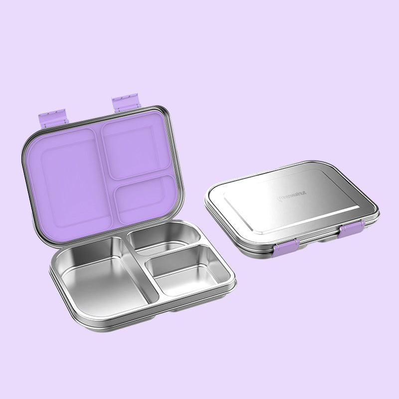 Stainless Steel Leak Proof Lunch Box with Compartments – Bento Style for Kids & Adults