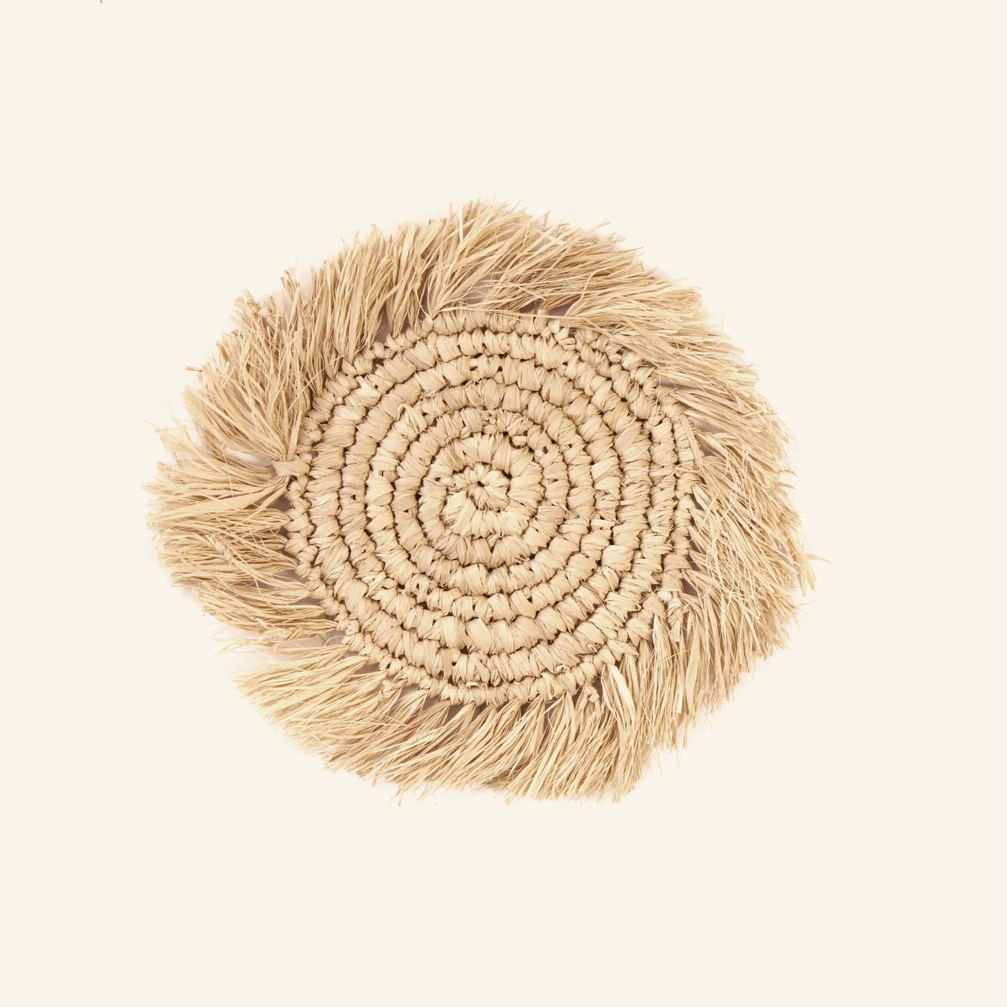 Le Sous-Verre Fringe Raffia - Naturel