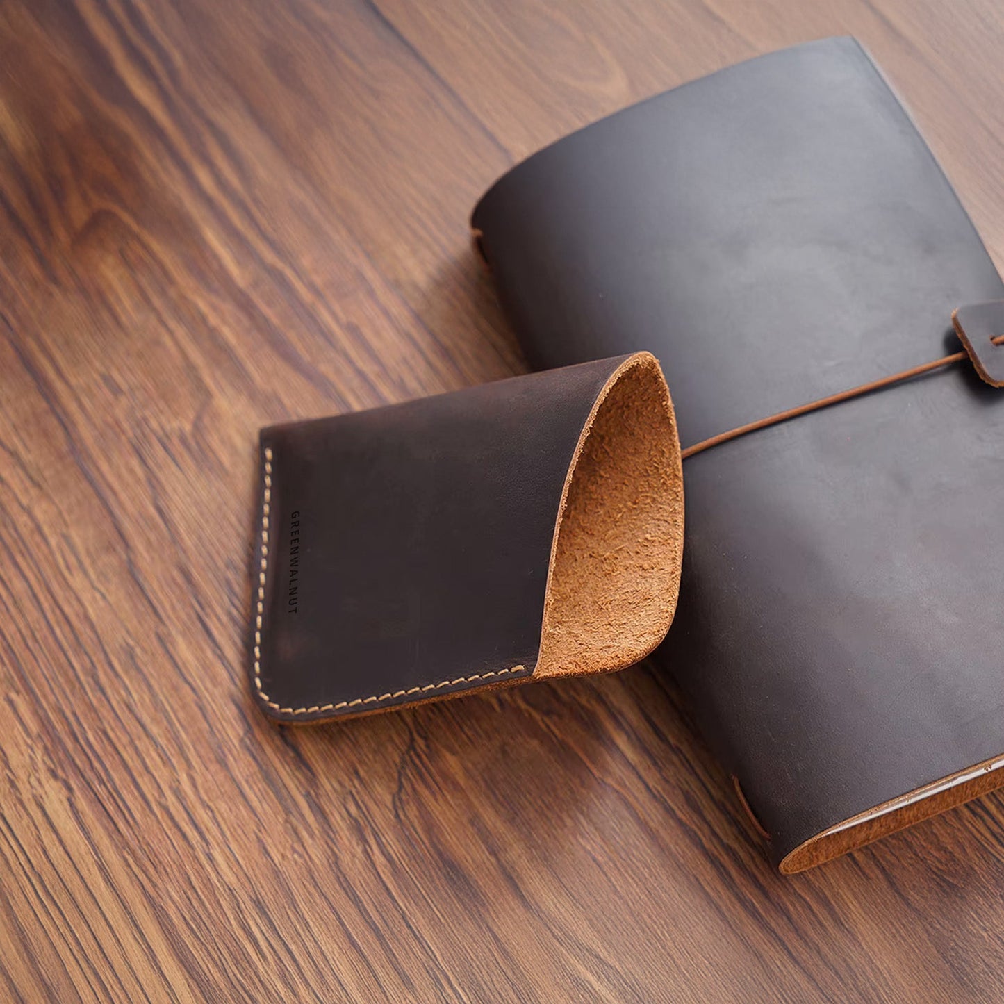 Minimalist Pure Leather Card Holder | Slim Handmade Leather Wallet