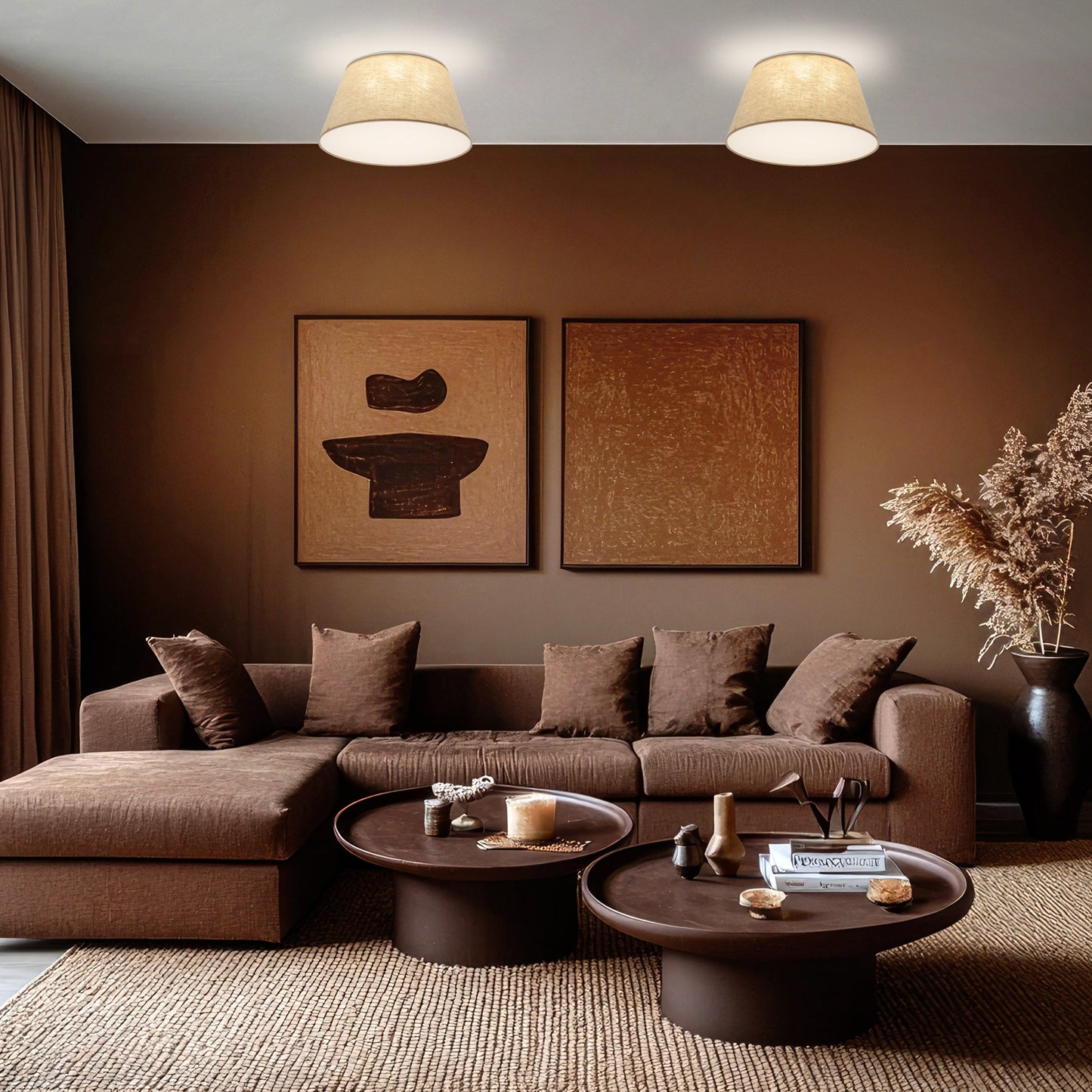 FORMO Linen Flush Mount Light