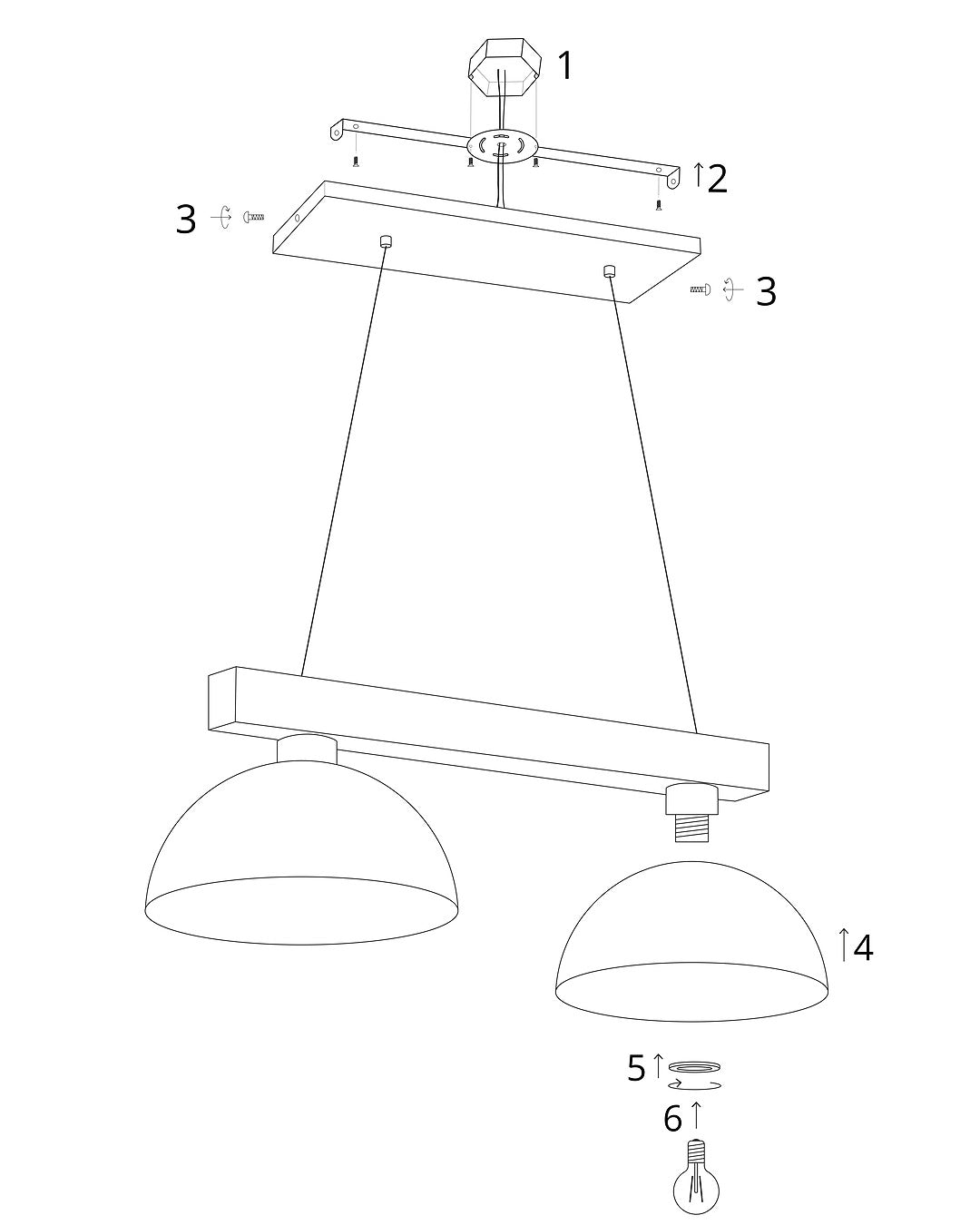 OSLO Black Scandinavian  Pendant Light 2
