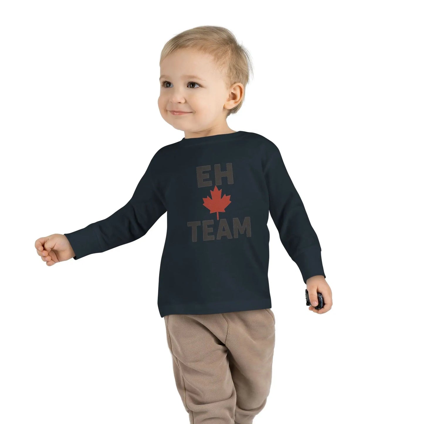 Maple Stick "Eh Team" Toddler Long Sleeve Tee – Maple Leaf Pride