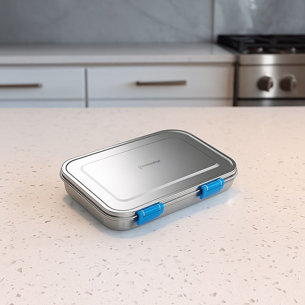 Stainless Steel Leak Proof Lunch Box with Compartments – Bento Style for Kids & Adults