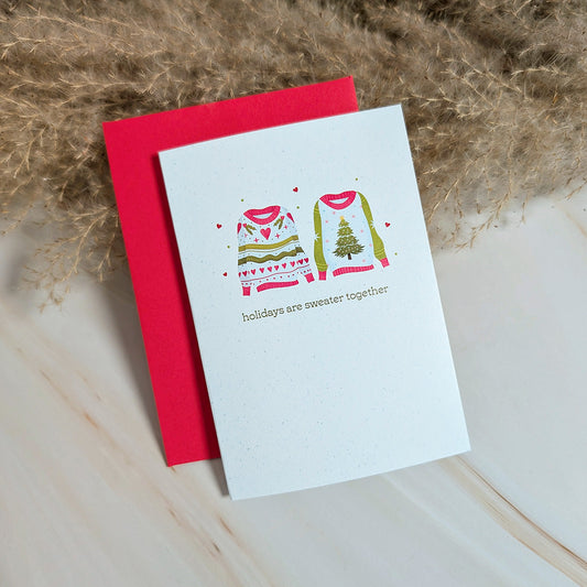 Holidays Are Sweater Together Mini Holiday Card